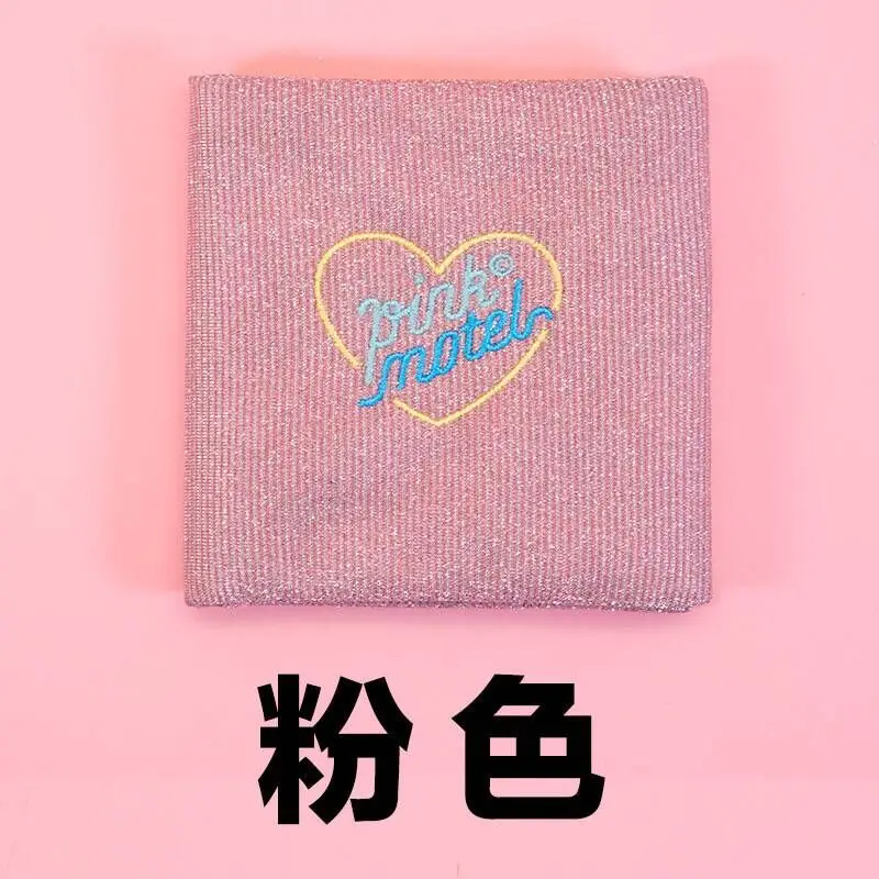 Лунная вышивка сверкающая женская сумка тампон портативная гигиеническая сумка для полотенец для девочек открытка Каваий держатель Чехол лазер милый корейский стиль - Цвет: Pink