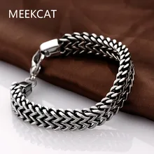 Бренд MEEKCAT мужские браслеты и браслеты 5*12 мм 316L нержавеющая сталь браслет на запястье ручная цепочка ювелирные изделия подарок