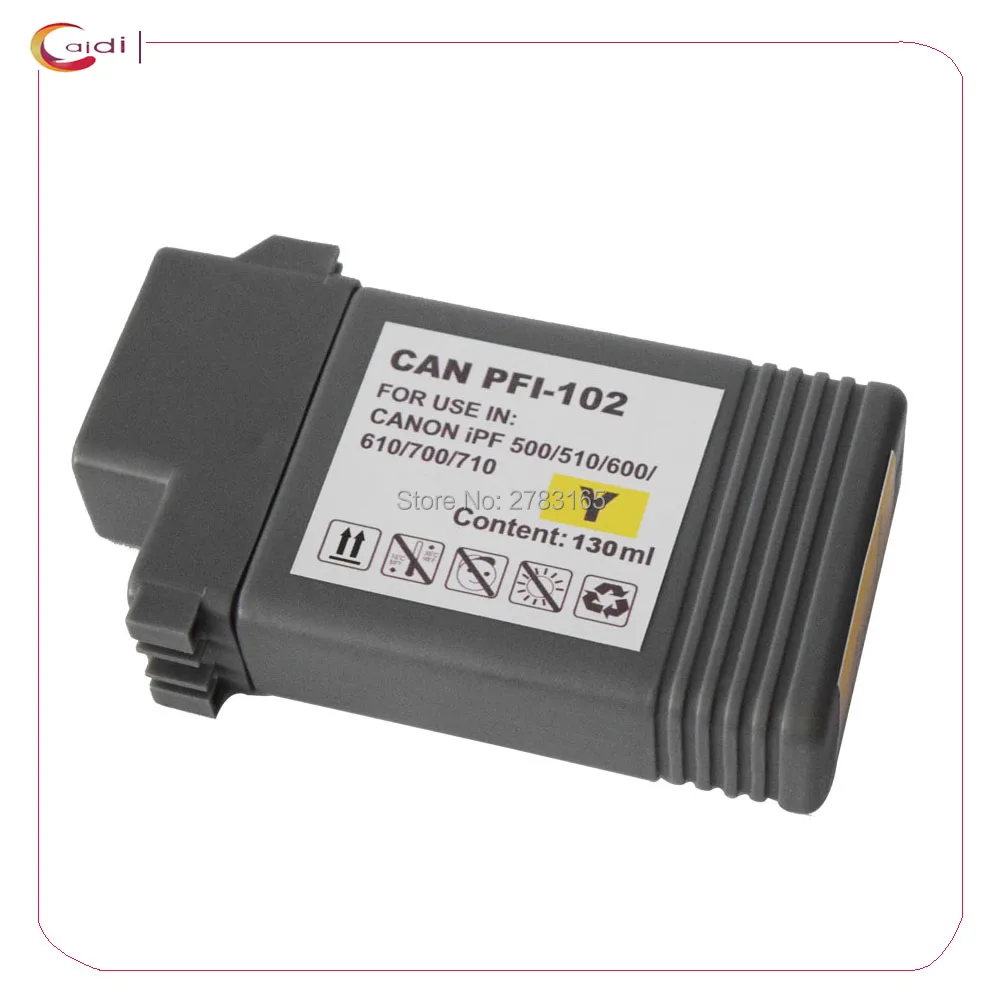 

1PCS Compatible PFI-102 Canon Yellow Ink Tank For imagePROGRAF iPF500 iPF600 iPF700 Printers