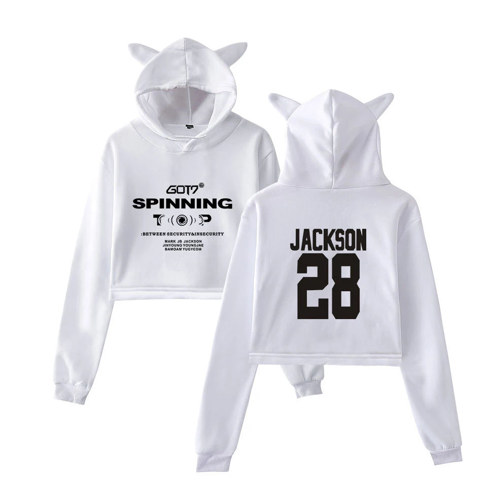 2019 GOT7 SPINNING TOP:BETWEEN SECURITY & INSECURITY fashion trend sala Cat Crop Top Women Hoodies Sweatshirt Sexy hot clothes 2019 GOT7 SPINNING TOP:BETWEEN SECURITY & INSECURITY fashion trend sala Cat Crop Top Women Hoodies Sweatshirt Sexy hot clothes