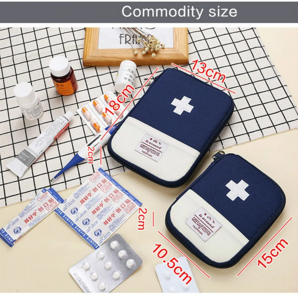 Mini Outdoor First Aid Kit Bag Portable Travel Medicine Package Emergency Kit Bags Small Medicine Divider Storage Organizer