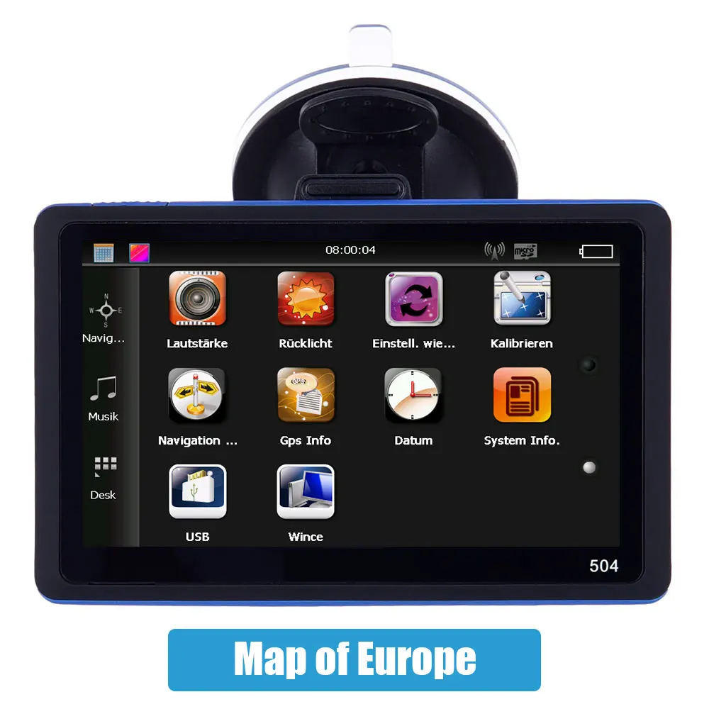 Vehemo 8GB ROM 3D View Map GPS Navigation Car Navigation Pratical GPS Spoken Driver Alerts TF Card Turn-By-Turn Car Accessories