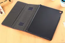 Dolmobile case cubierta de cuero de lujo de la pu con el soporte para ipad 2 para aire ipad 6 grip holder mano de shell con la tarjeta ranuras