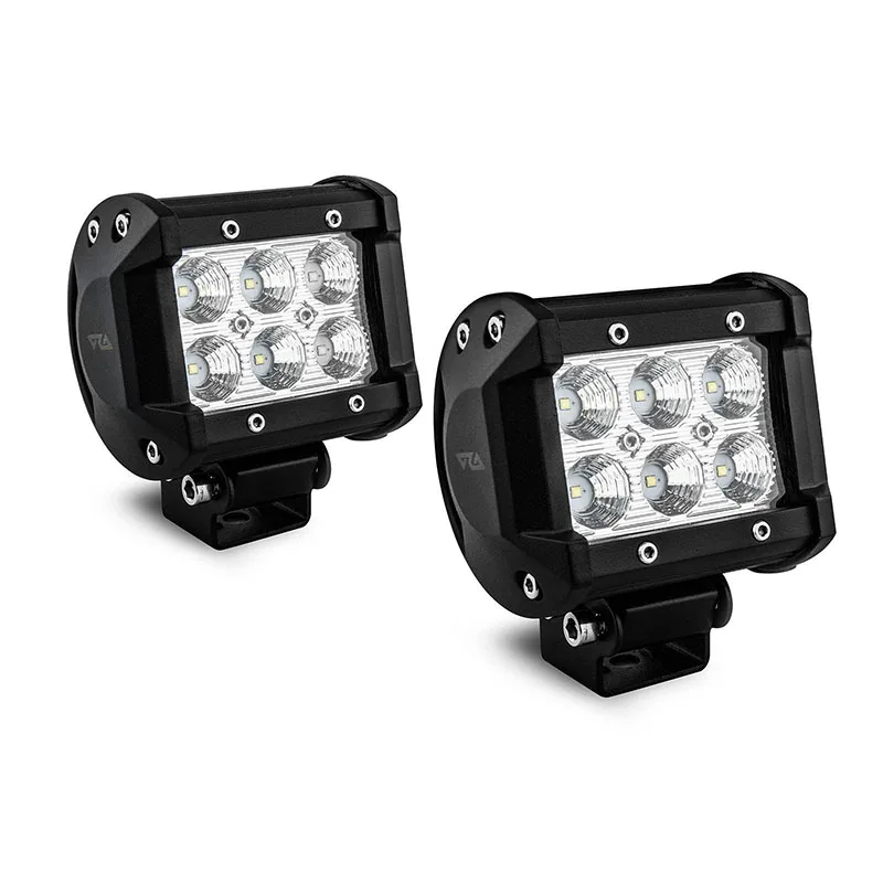 

2PCS 6000K LED Spotlight Work Light Bar Waterproof 18W 12V Offroad Truck Car Boat Lighting Reversing Lamp $