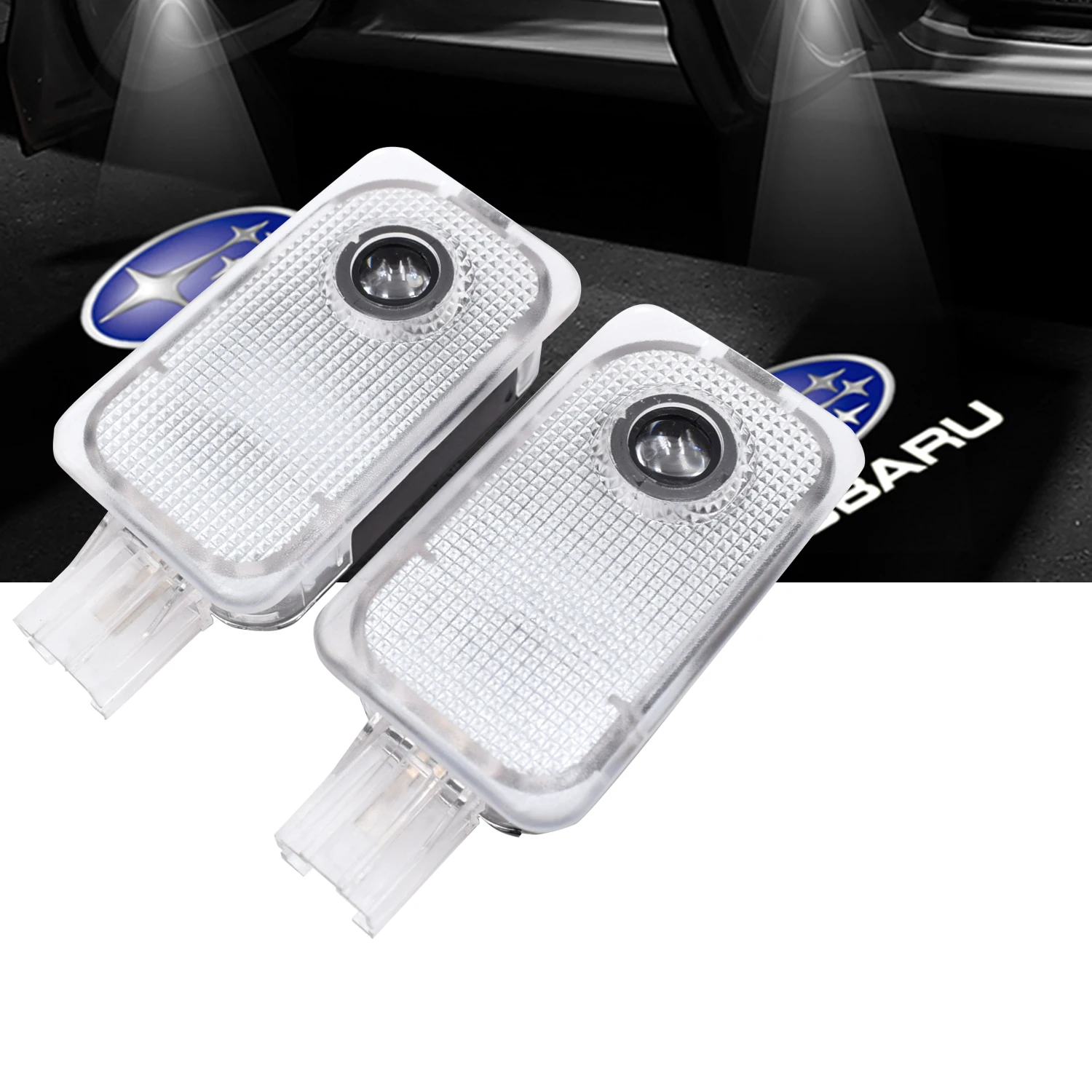

2019 new 2pcs Led Door Logo Car Lights For Subaru lamp ambient Light car Projector Ghost Shadow Welcome Auto Accessories