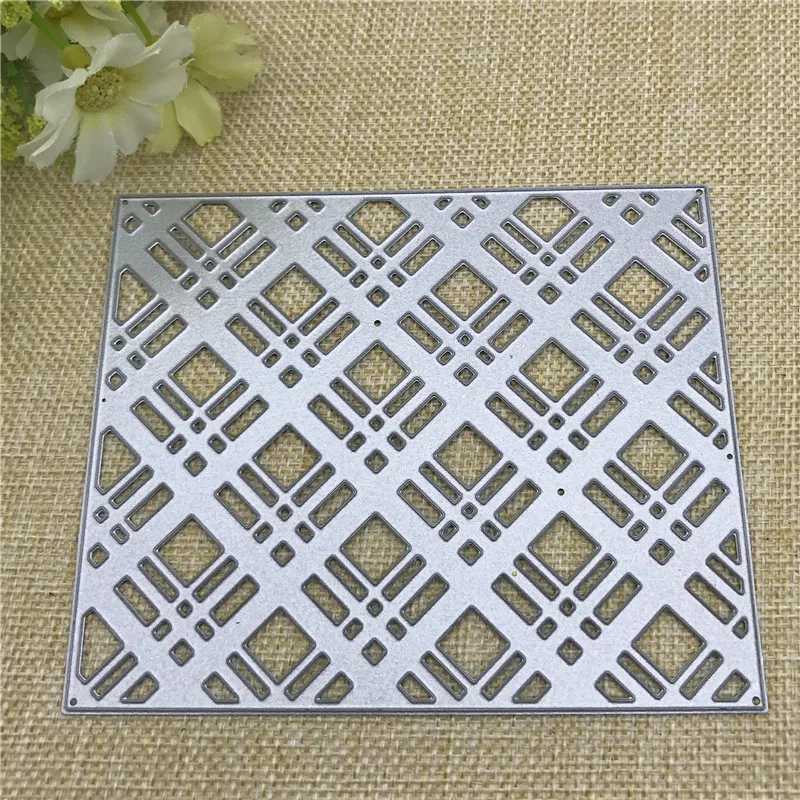 Metal Cutting Dies Stencil Craft Antique Hollow Out Grid Embossing For DIY Scrapbooking Card Decoration