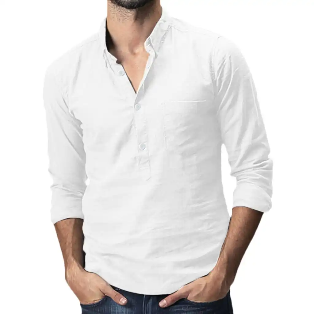 baggy white collar shirt