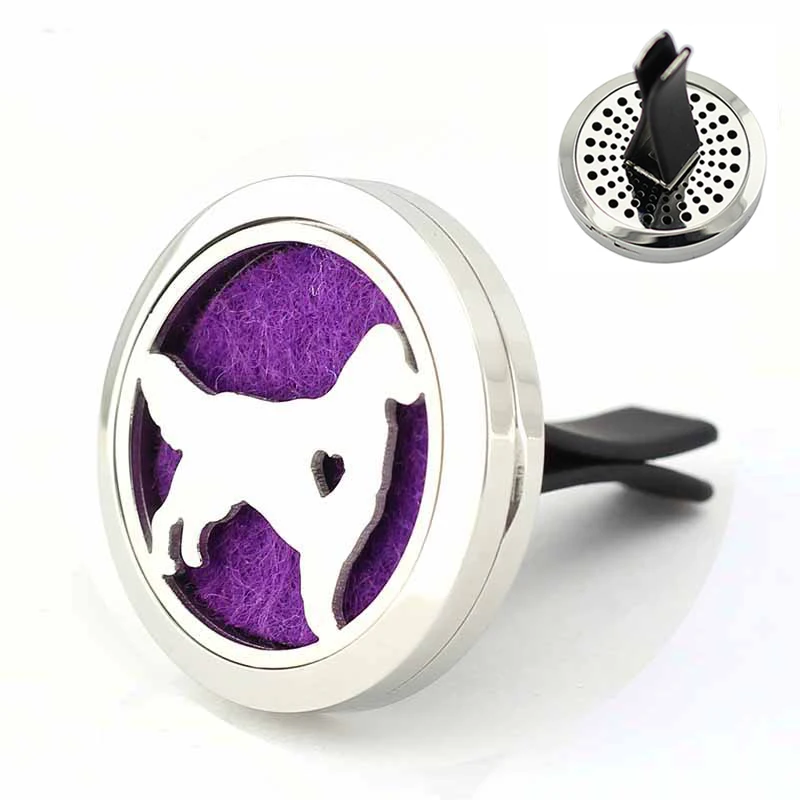 30mm Stainless Steel Animal Lover Dog Design Car Air Freshener