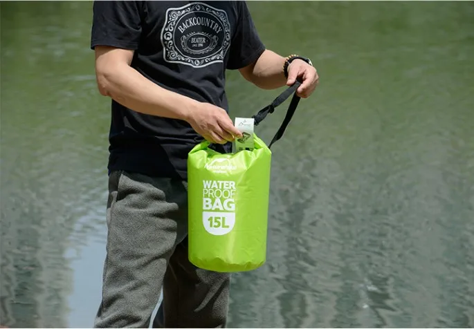 Jual 15L NatureHike Tas Tahan Air Kolam Tas Tas Outdoor Melayang Arung Jeram Perahu SLR Telepon DC Tas Perjalanan Paket Orange Biru