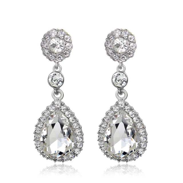 Boucle Doreille Pendante Cristal
