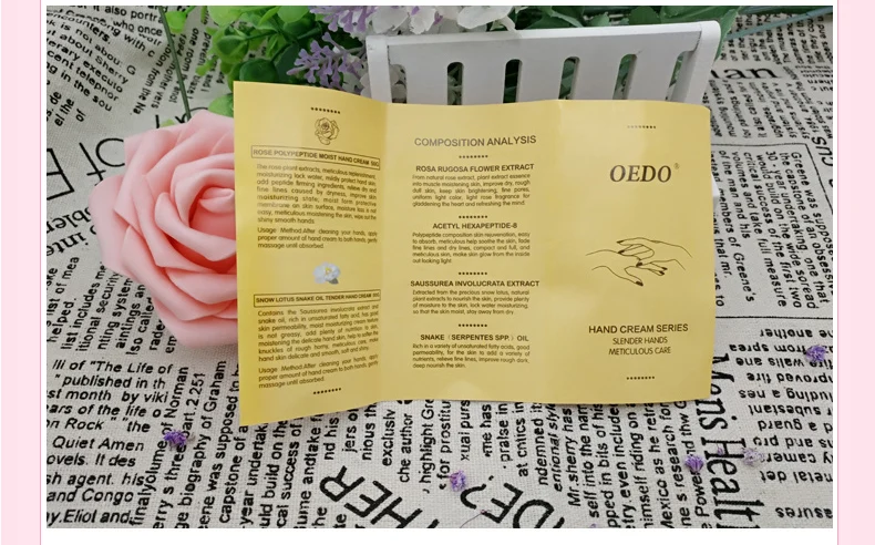 OEDO Hand Cream Rose Peptides+ Snow Lotus Set Antifreeze Moisturizing Hydra Repair cream Anti Wrinkle Whitening hand Skin Care