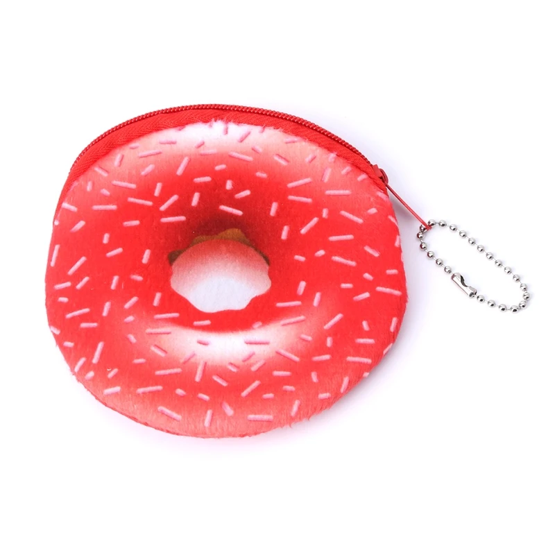 

1PC Unisex Casual Cartoon Coin Purse Donuts Zipper Change Wallet Card Holder Women Student Gift