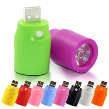 TD +Hot Sale+ safety mini pocket torch usb led light flashlight power bank hub outdoor hiking #