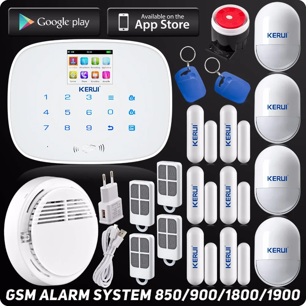 Kerui ISO Android App Wireless Home Alarm System Intruder Secuirty RFID