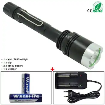 

Powerful XM-L T6 1000LM Led Flashlight X8 Rechargeable Torch 5 Modes Portable Waterproof Lantern With 18650 Battery+Charger