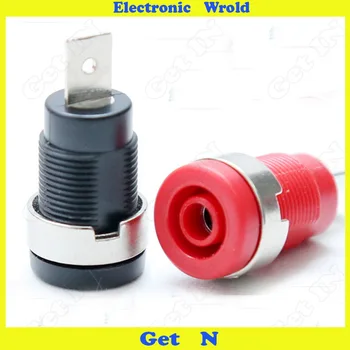 

20pcs 4mm Banana Jack Plug Socket Pure Copper Panel Count Safety Jacket High Pressure Resistance Female H-3009