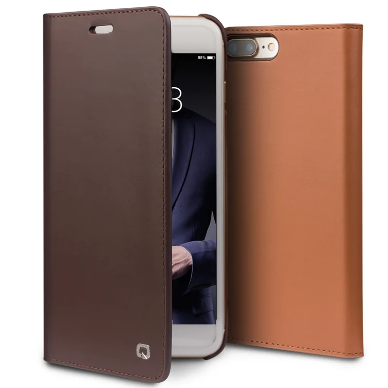 

QIALINO for iphone 7 / 7 plus Handmade Genuine Leather Cover for iphone 7 Luxury Ultra Slim Flip Case 5.9 holster