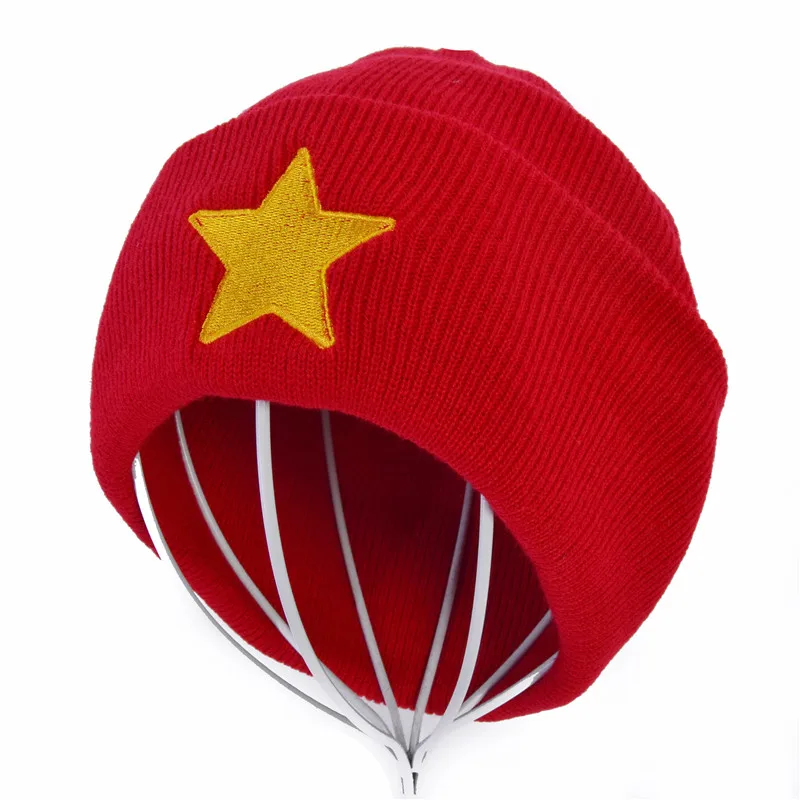 

New Hot Men Women Winter Warm Beanies Hat Pentastar Star Steven Universe Red Warm Knitted Caps Hat For Men Women