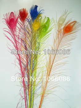 

Free Shipping! 100pcs/lot 25-30cm colored Big peacock Eye Top quality peacock feather natural peacock feathers plumes