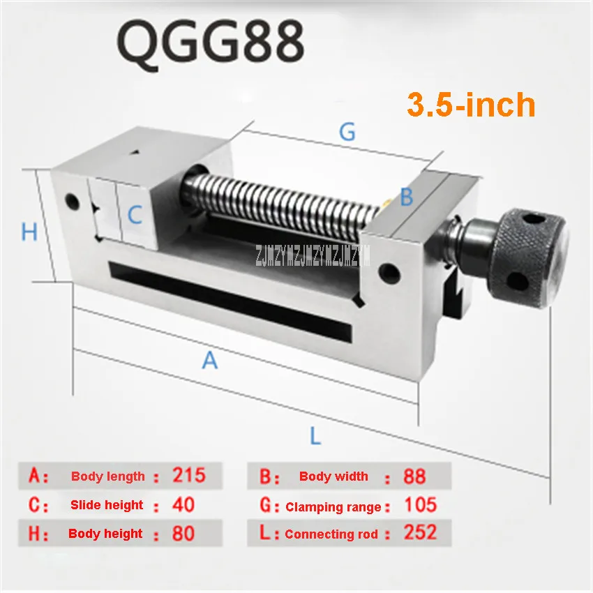 QGG88(3,5 дюйма) 3," Ручные плоскогубцы высокой точности шлифовальный станок тиски ручной прямоугольный пакетный винт плоские плоскогубцы