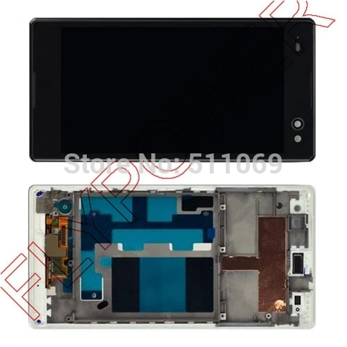 

For SONY for Xperia C3 S55T LCD Screen Display with Touch Screen Digitizer Assembly+frame by free shipping; Black; 100% warranty
