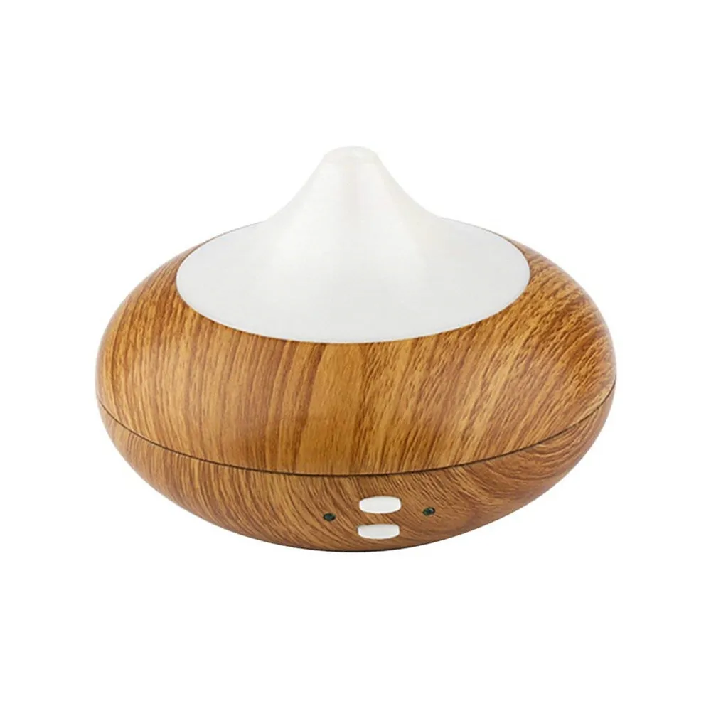 

USB Aroma Diffuser 140 ml Wood Grain Aromatherapy Humidifier Ultrasonic Cool Mist, Waterless Auto Shut off, 7 Colors Light