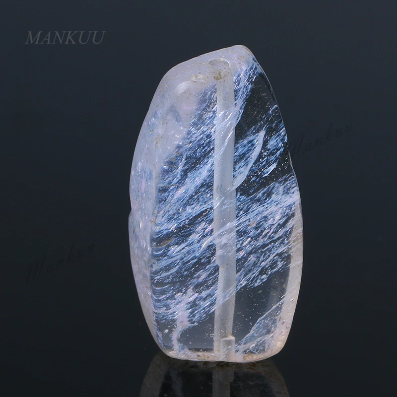 

XYCAGB032 2017 Transparent Twisted Irregular Natural White Crystal Beads DIY Jewelry Finding Polish Loose Beads 15*30 mm