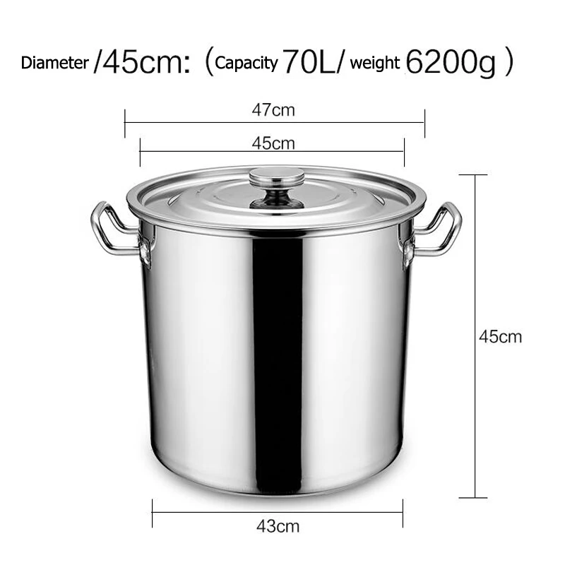 8-165 л 304 нержавеющая сталь коммерческий суповый горшок большой емкости суповый горшок отель ресторан столовая специальное суповое ведро