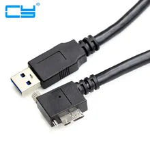 5 m cabo de sincronizacao de dados de carga micro usb 3.0 angular com furos para parafusos fixos para linhas de interface usb3.0