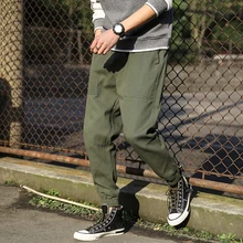 Harlan pants spring men's hip hop trousers jogging pants S-5XL men's solid color large pocket sweatpants men's beamed overalls