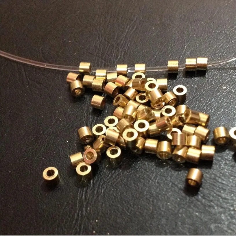 

100pcs/lot Copper Crimp Beads & Crimp tube Loose Spacer beads Jewelry Findings Connector Components DIY Jewelry Accessories Z201