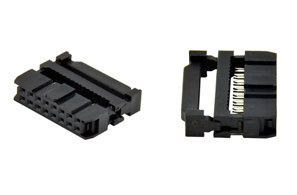 100pcs 2.54 mm IDC Socket Female FC 16P 16pin 2*8 Rectangular Connector