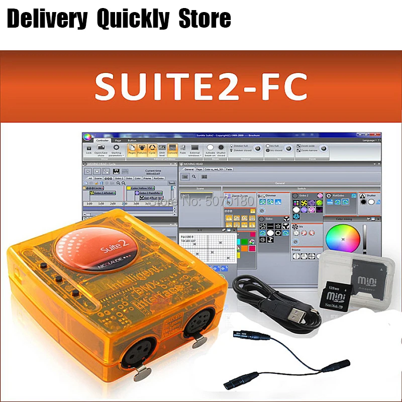 

2019 newest version Sunlite Suite 2 FC DMX-USD Controller Professional DMX controller software DJ KTV Party 1536 Chaneels