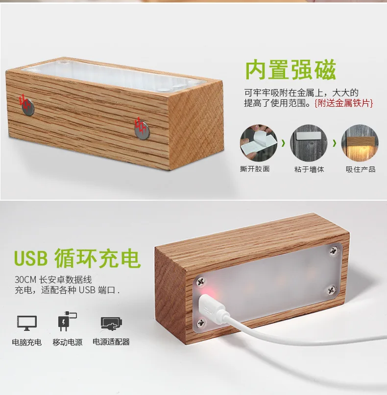 Светодиодный ночник HOTFUN с питанием от USB настольная лампа деревянный