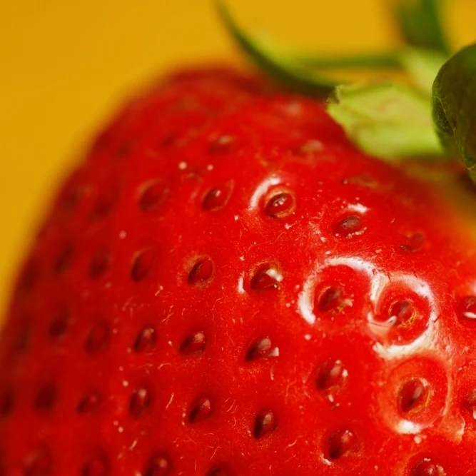 Close Up Of A Strawberry Poster Print (34 x 22)