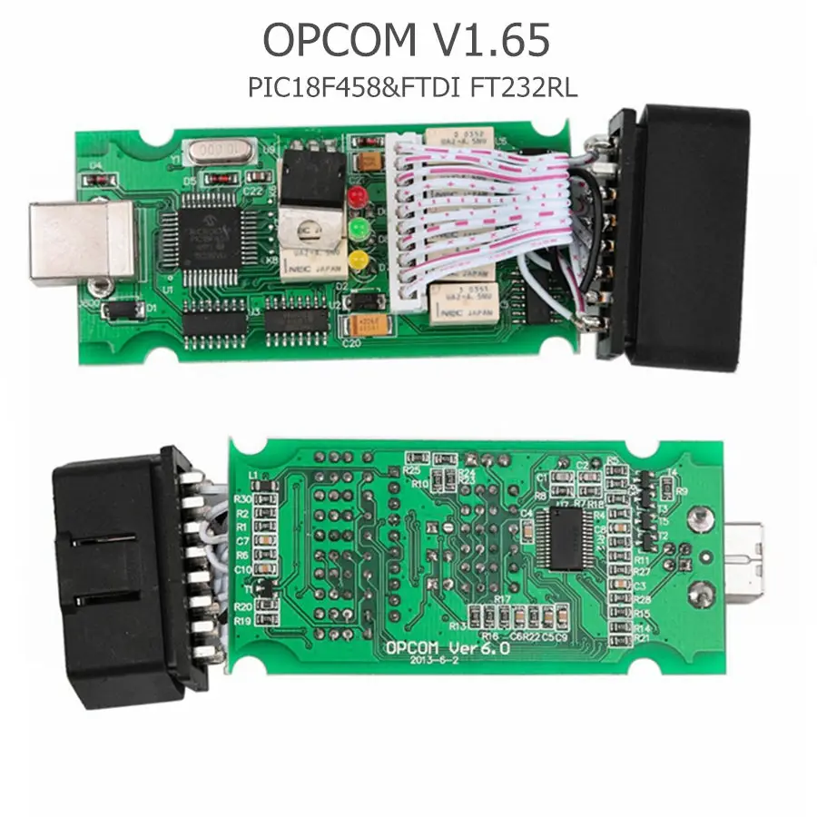 OPCOM прошивка V1.59 V1.65 V1.70 V1.78 V1.95 V1.99 PIC18F458+ FTDI чип OP COM 1,99 новейший SW Op-com для Opel - Цвет: V1.65