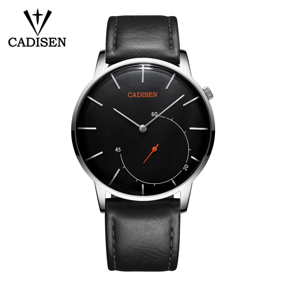 CADISEN, мужские часы, Лидирующий бренд, роскошные, изогнутые, стеклянные, часы, мужские, бизнес, повседневные, креативные, с сетчатым ремешком, кварцевые часы, Relogio Masculino - Цвет: Black belt