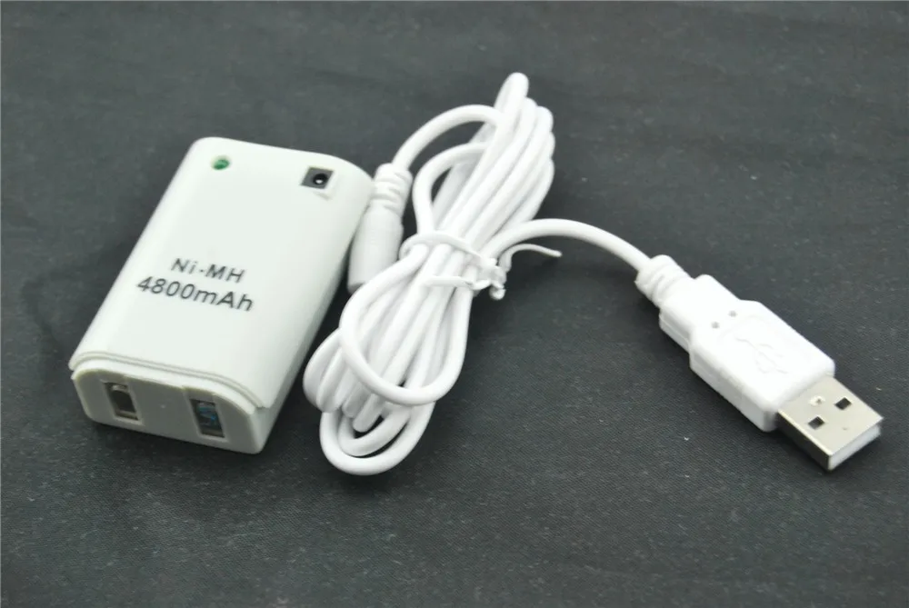 Usb зарядка аккумулятор 4800mAH для Xbox 360 контроллер черный/белый перезаряжаемый аккумулятор с usb-кабелем