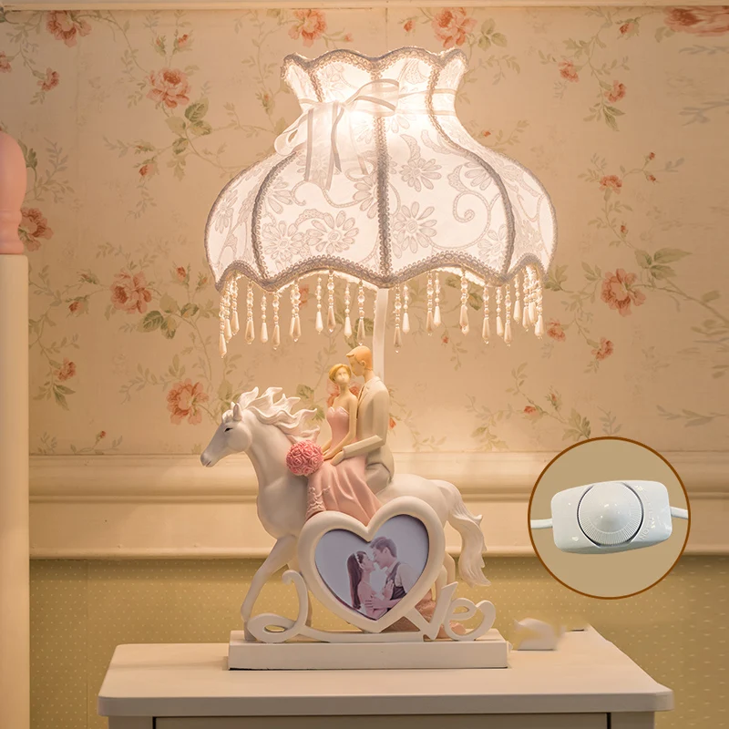 

Fashion Table Lamp A Pair Of Embracing Lovers Are Riding Living Room Decoration Abajur Table Lamp For Bedroom Lamparas De Mesa