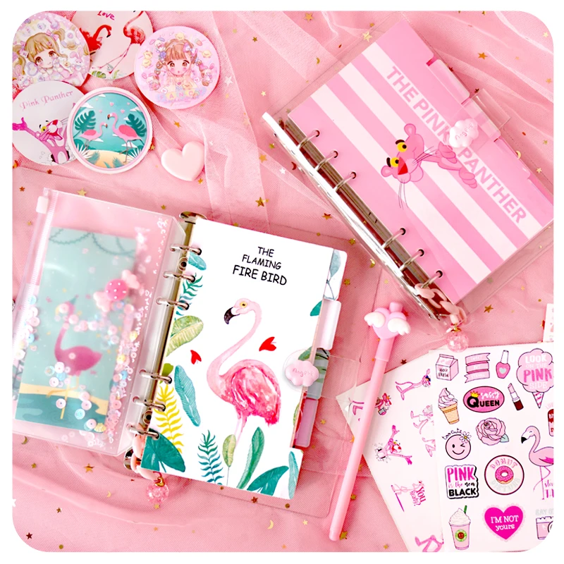

Kawaii Flamingo Notebook Cute Girl Journal Diary Day Planner Set Book Pink Lovely Stationery School Supplies Study Birthday Gift