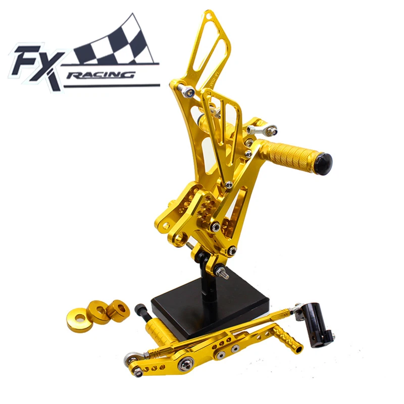 

CNC Motorcycle Foot Pegs Rest Footpegs Pedals Rearset Footrest Rear Set For Yamaha YZF R1 YZFR1 2007 2008 Foot Accessories
