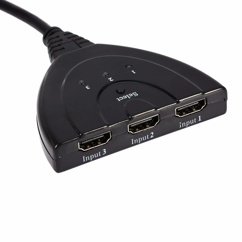 Trumsoon 4K*2K 1080P 3 Port HDMI 3X1 Switcher HDMI Splitter 3 in 1 out Adapter Hub for DVD HDTV Laptop Trumsoon 4K*2K 1080P 3 Port HDMI 3X1 Switcher HDMI Splitter 3 in 1 out Adapter Hub for DVD HDTV Laptop