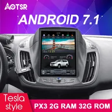 Android 7 Tesla стиль автомобиля нет dvd-плеер gps навигация для Ford Kuga 2013+ Авто Стерео головное устройство Мультимедиа Радио магнитофон