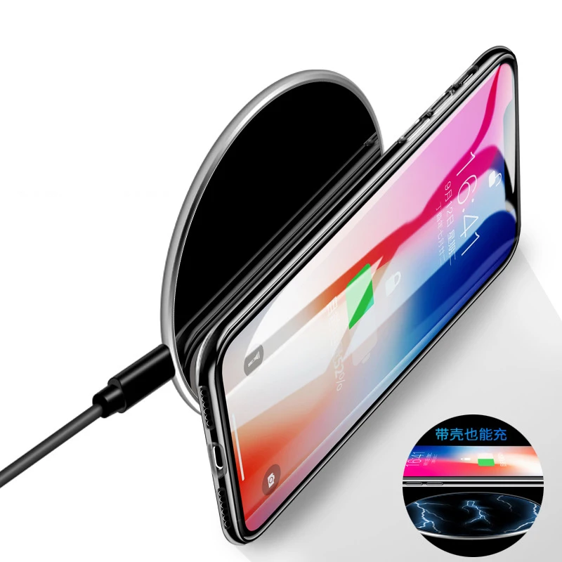 GX диффузор 10 Вт Qi Беспроводной Зарядное устройство для iPhone 8/X быстро зарядки samsung