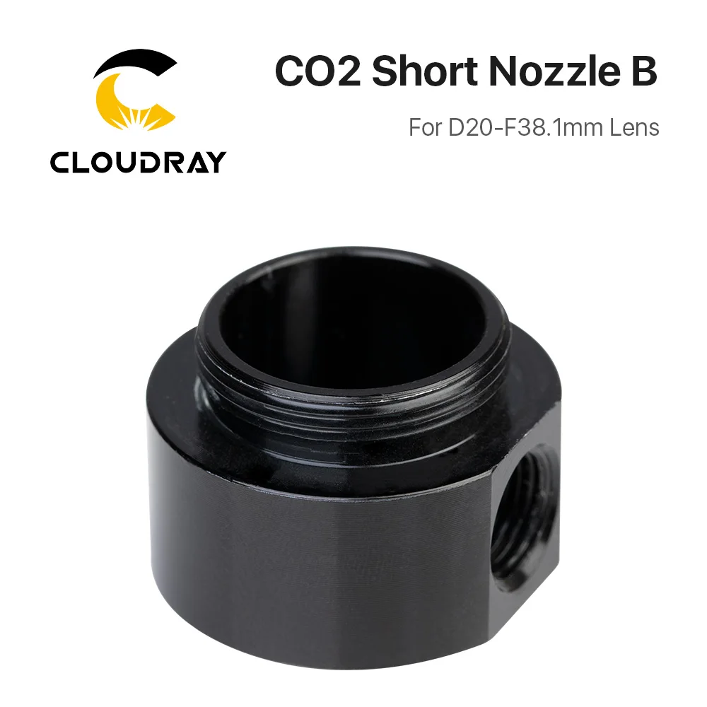 Воздушная насадка Cloudray N02 для диа. 20 FL38.1 объектив СО2 короткая насадка B с фитингом для лазерной головки на СО2 станок для лазерной резки