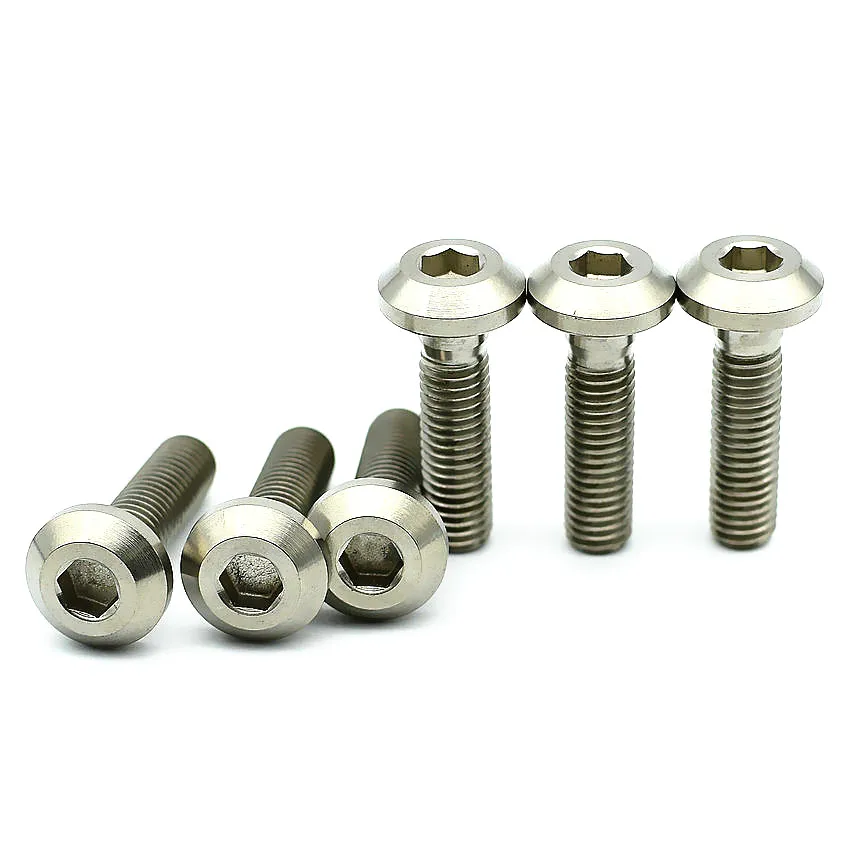 Titanium Bolts M8 x20/25mm Motorcycle Disc Brake Ti Bolt Pan Head Steel Color Multicolor Ti