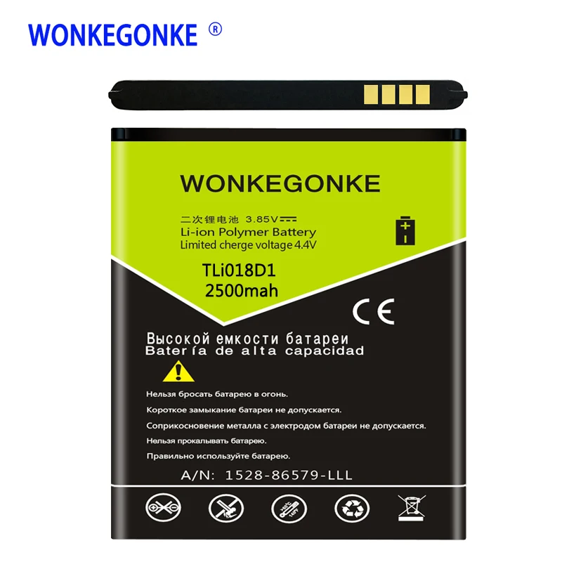 WONKEGONKE TLi018D1 батарея для Alcatel one touch Pop D5 Dual 5038x OT5038X Pop 3 5015D OT 5016 5051A батареи