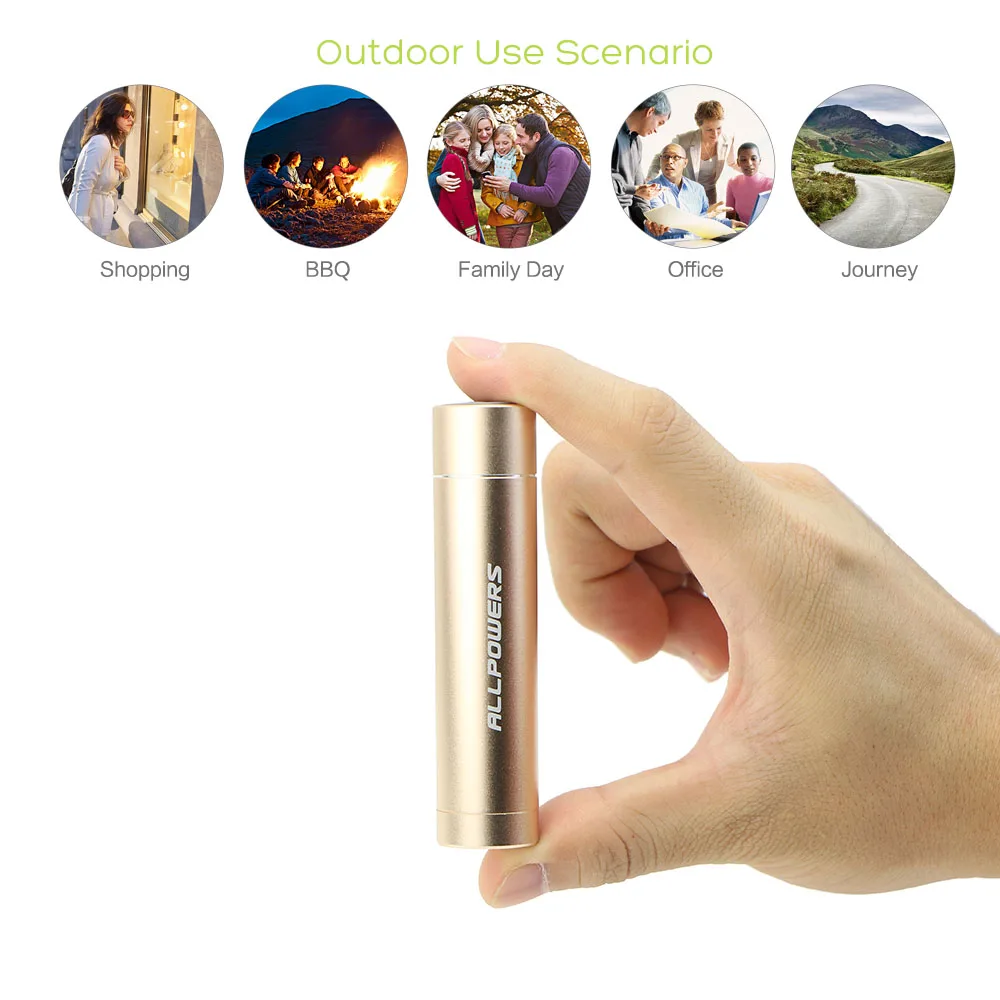 ALLPOWERS Power Bank 3400mAh Portable External Battery Pack PowerBank Phone Charger for iPhone Huawei xiaomi Samsung ALLPOWERS Power Bank 3400mAh Portable External Battery Pack PowerBank Phone Charger for iPhone Huawei xiaomi Samsung