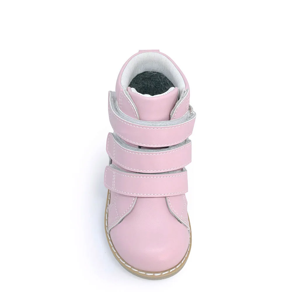 Ortoluckland/Новая детская ортопедическая обувь для девочек; розовые ботильоны; модная детская обувь из натуральной кожи с цветочным узором; ортопедическая обувь melissa