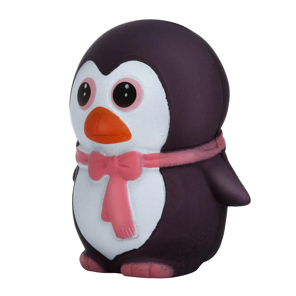 Расслабляющая игрушка Тепловая Индукционная с функцией изменения цвета в зависимости от температуры Squishies Пингвин медленный рост